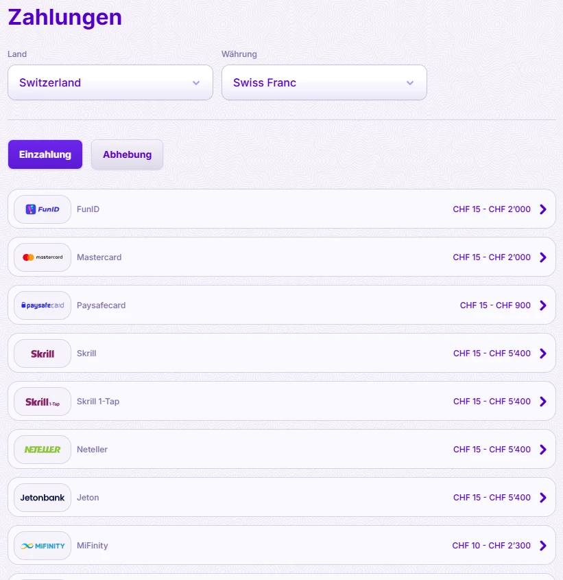 Robocat Zahlungen